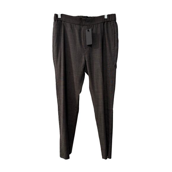 New! Nili Lotan 6 Chelsea 100% Wool Glen Plaid Pants $495 Elastic Waist Gray - Picture 9 of 9